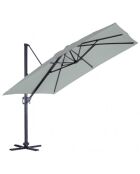Parasol déporté 3x3m Sunking gris perle