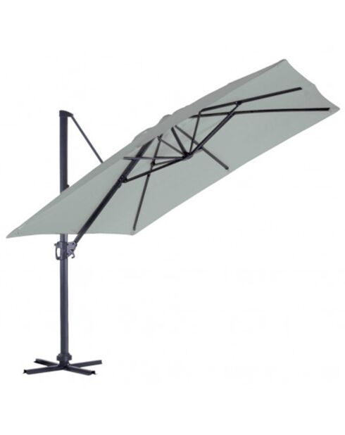 Parasol déporté 3x3m Sunking gris perle
