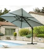 Parasol déporté 3x3m Sunking gris perle