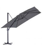 Parasol déporté 3x3m Sunking gris anthracite