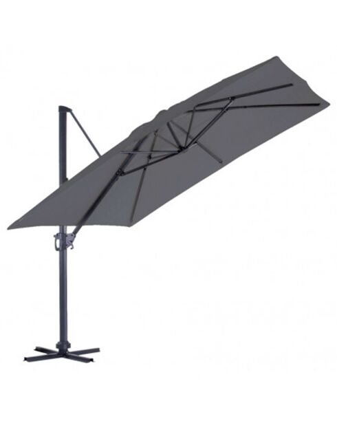 Parasol déporté 3x3m Sunking gris anthracite