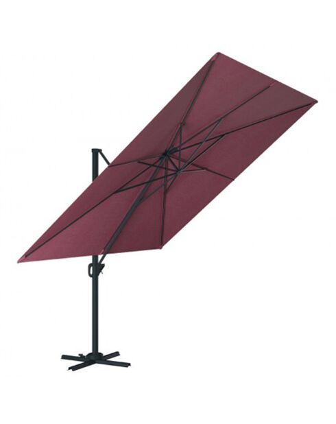 Parasol déporté 3x3m Sunking bordeaux