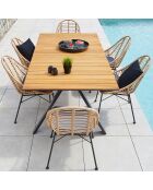 Ensemble de jardin 6 places Cincinnati Ushuai gris anthracite
