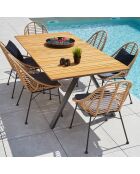 Ensemble de jardin 6 places Cincinnati Ushuai gris anthracite