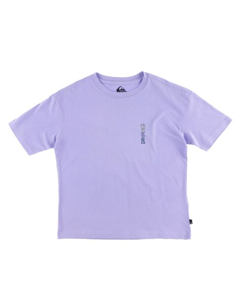 T-Shirt 100% Coton Bio manches courtes print dos violet clair