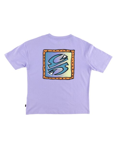 T-Shirt 100% Coton Bio manches courtes print dos violet clair