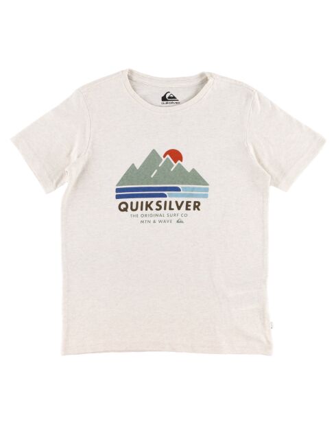 T-Shirt manches courtes Print devant écru