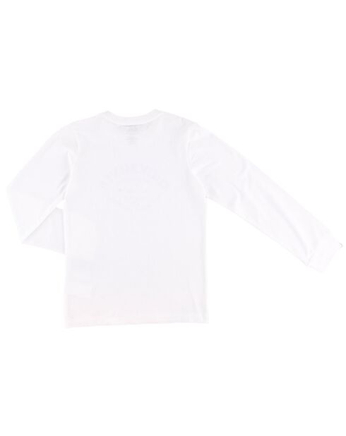 T-Shirt manches longues Logo écriture devant blanc