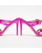 Mules Bow rose fushia - Talon 10 cm