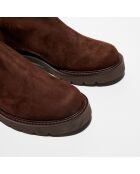 Cuissardes en Velours de Cuir & Textile 5050 Lift marron