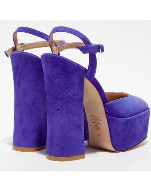 Escarpins en Velours de Cuir Skyhigh bleu nuit - Talon 14,5 cm