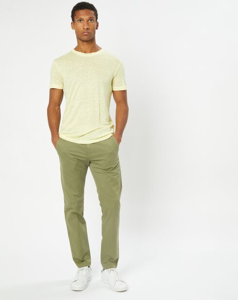 Pantalon Coton Bio Stig Tappered Leger kaki clair