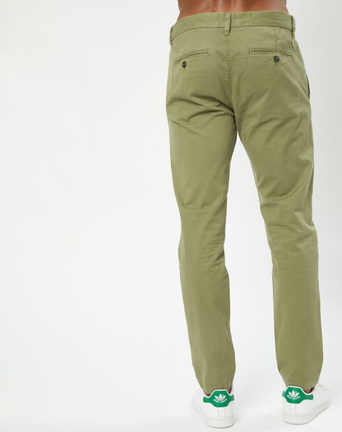 Pantalon Coton Bio Stig Tappered Leger kaki clair