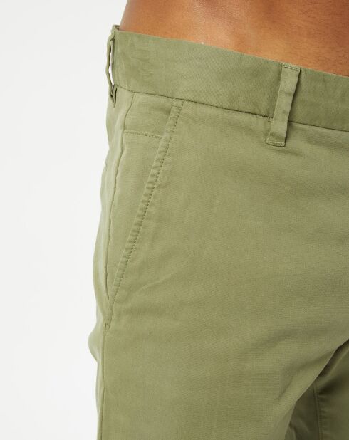 Pantalon Coton Bio Stig Tappered Leger kaki clair