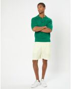 Polo 100% Lin manches courtes Maille vert emeraude