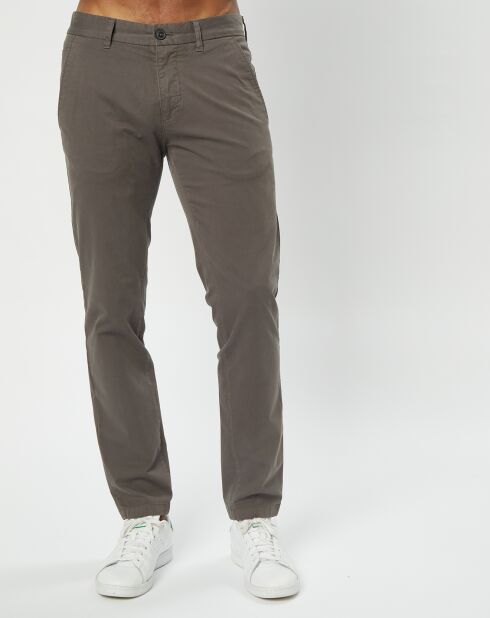 Pantalon Coton Bio Stig Tappered Leger gris foncé