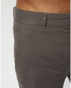 Pantalon Coton Bio Stig Tappered Leger gris foncé