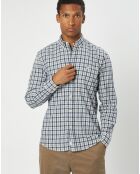 Chemise regular fit à carreaux blanc/bleu