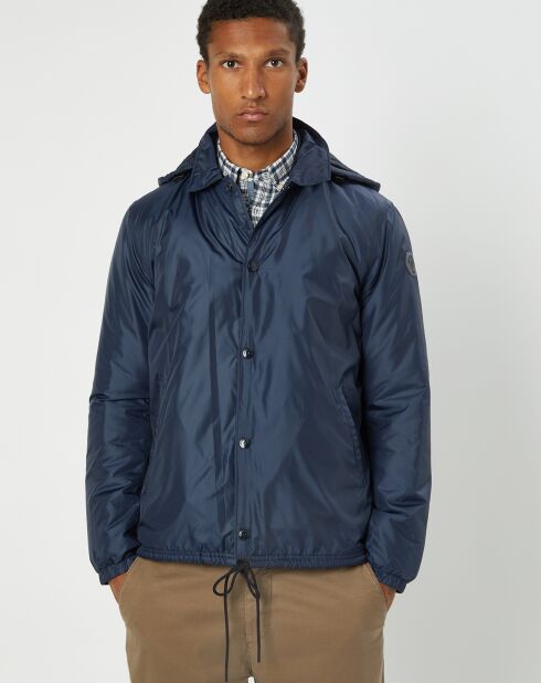 Blouson en micro ripstop bleu marine