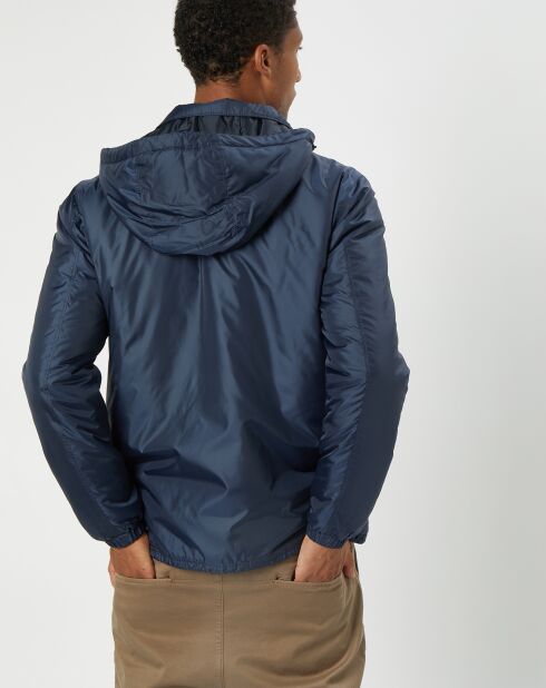 Blouson en micro ripstop bleu marine