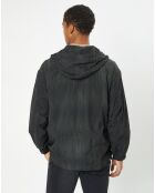 Coupe-vent imperméable à capuche noir