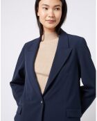 Veste blazer classique 1 bouton bleu marine