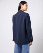 Veste blazer classique 1 bouton bleu marine