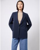 Veste blazer classique 1 bouton bleu marine