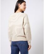 Pull en Laine mélangée Néo jacquard bicolore beige/écru