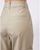 Pantalon en Toile de coton type cargo beige