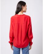 Blouse à encolure en V lenzing™ ecovero™ rouge