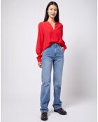 Blouse à encolure en V lenzing™ ecovero™ rouge