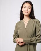 Blouse à encolure en V lenzing™ ecovero™ kaki clair