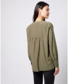 Blouse à encolure en V lenzing™ ecovero™ kaki clair