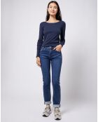 Jean stretch Slim en coton biologique mélangé bleu moyen