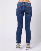 Jean stretch Slim en coton biologique mélangé bleu moyen