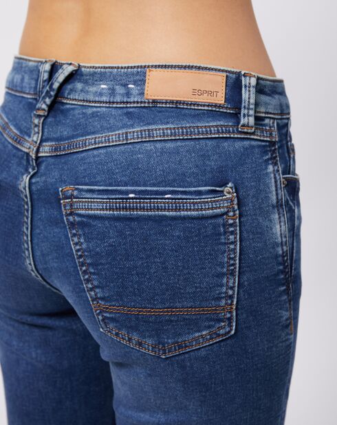 Jean stretch Slim en coton biologique mélangé bleu moyen