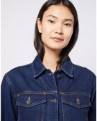 Veste en denim bleu foncé