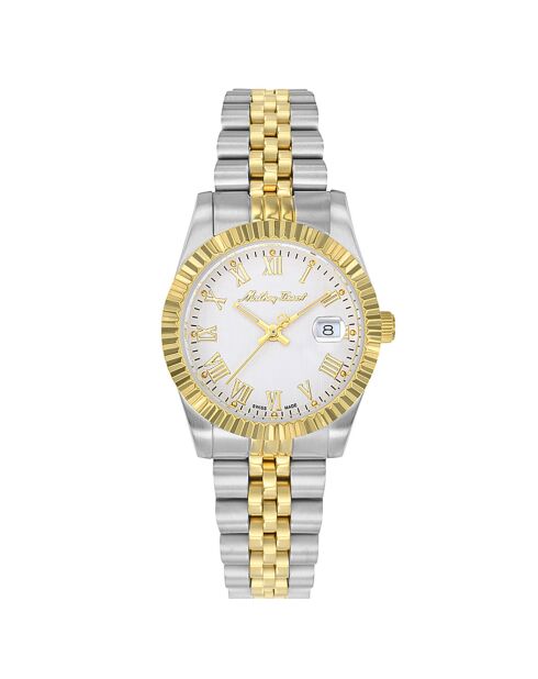Montre Femme Quartz en Acier Mathy III Roman argenté/doré