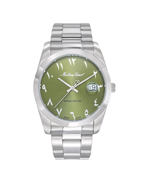 Montre Homme Quartz en Acier Mathy Orient argentée