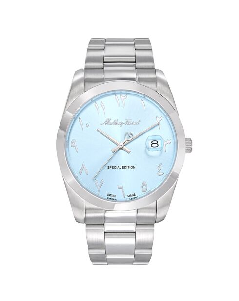 Montre Homme Quartz en Acier Mathy Orient argentée