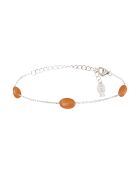 Bracelet en Argent rhodié & Cornaline