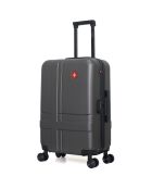 Valise Moyen Séjour 4 roues doubles Uster 65 cm gris foncé