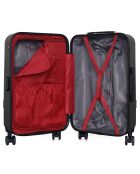 Valise Moyen Séjour 4 roues doubles Uster 65 cm gris foncé