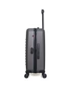 Valise Moyen Séjour 4 roues doubles Wil 65 cm gris foncé