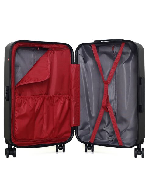 Valise Moyen Séjour 4 roues doubles Wil 65 cm gris foncé