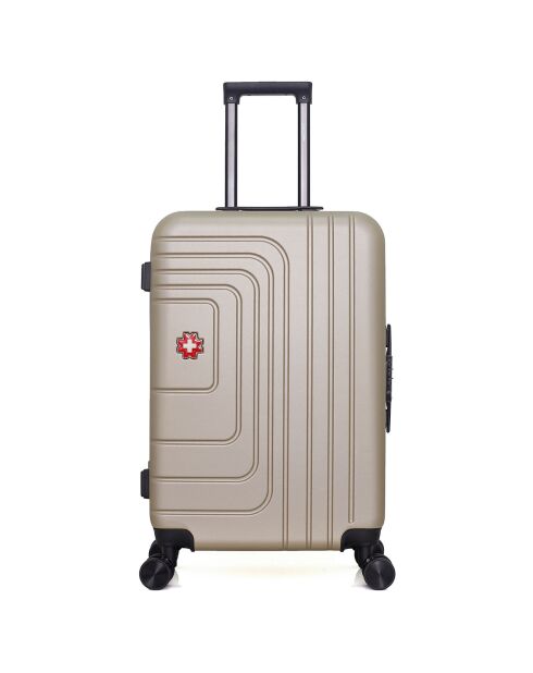 Valise Moyen Séjour 4 roues doubles Rüti 65 cm beige