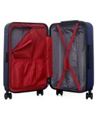 Valise Long Séjour 4 roues doubles Spiez 75 cm bleu marine