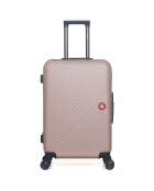 Valise Long Séjour 4 roues doubles Spiez 75 cm rose doré