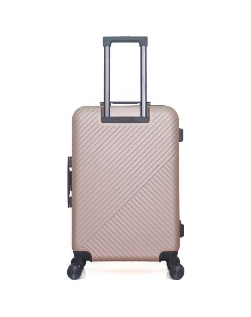 Valise Long Séjour 4 roues doubles Spiez 75 cm rose doré